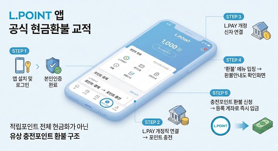 충전포인트 환불을 통한 공식 현금화 절차